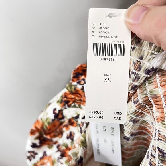 Anthropologie Love The Label Floral Puff Sleeve Maxi Dress- Size XS - NEW with T - Picture 11 of 12